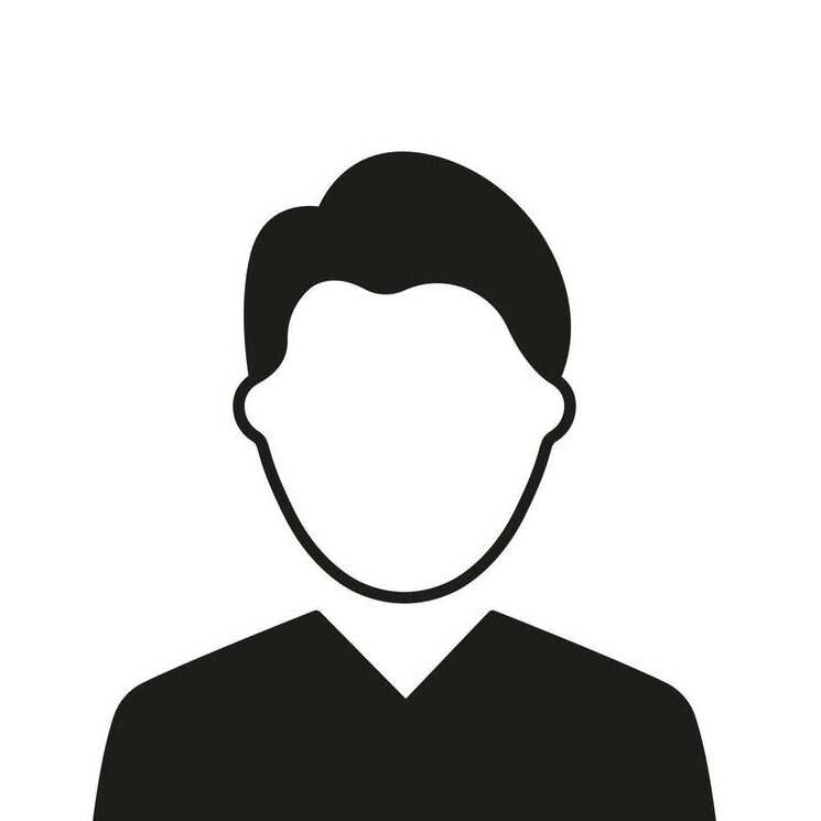 simple male avatar silhouette icon man with short hair user profiles and contact information in applications isolated illustration vector